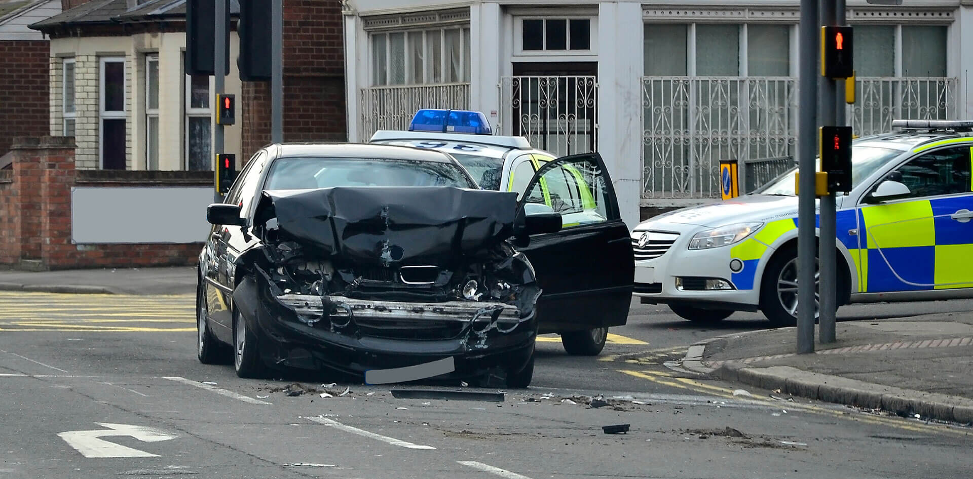 Car involved in road traffic accident